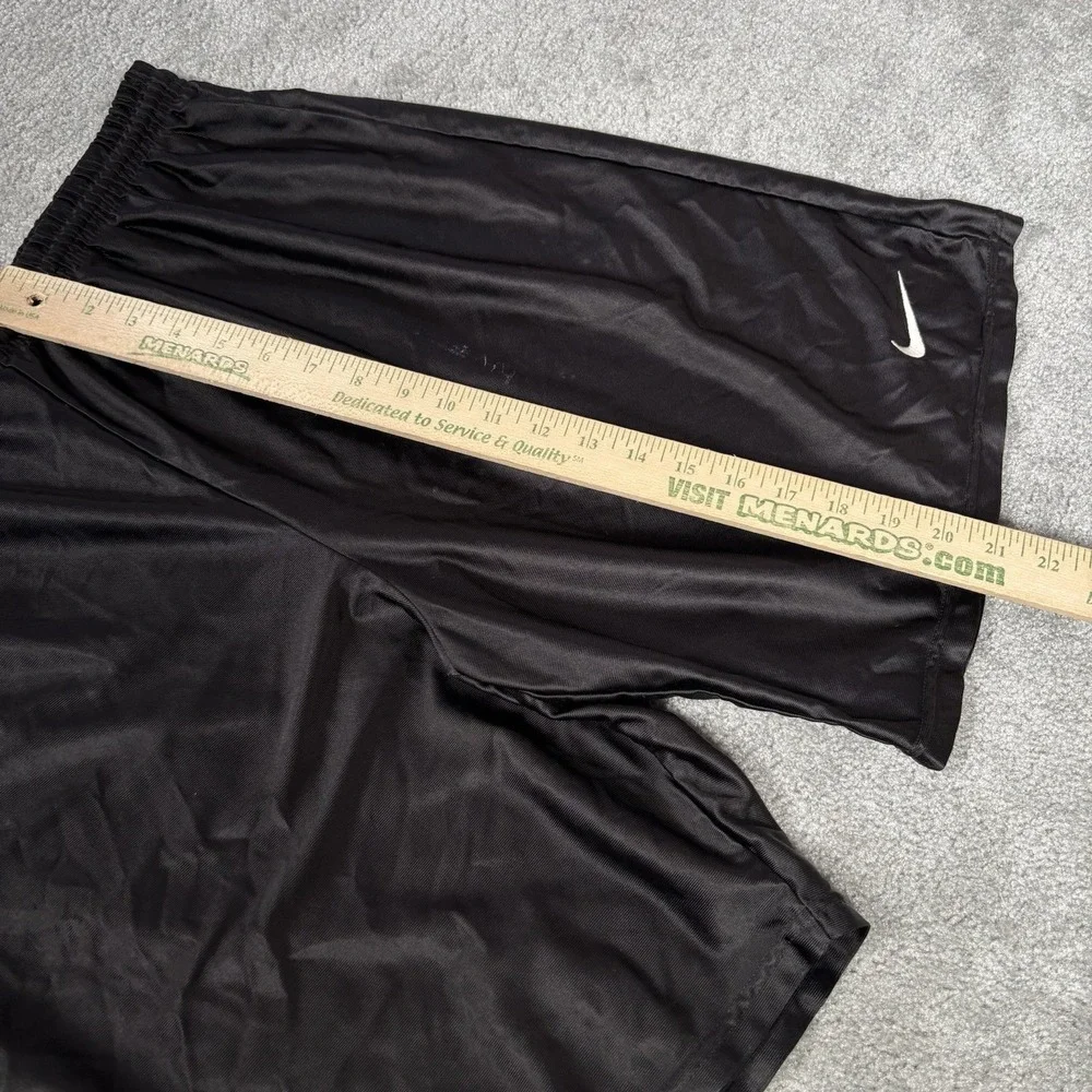 Vintage Nike Shorts Mens L Black Dazzle Shiny Drawstring Basketball Athletic 90s